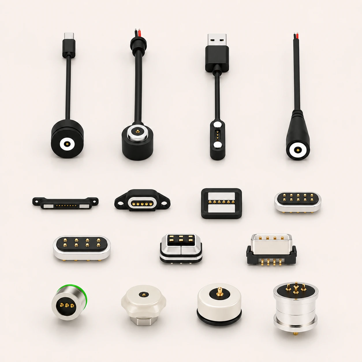 CTP custom magnetic connectors and magnetic cable assemblies for OEM devices
