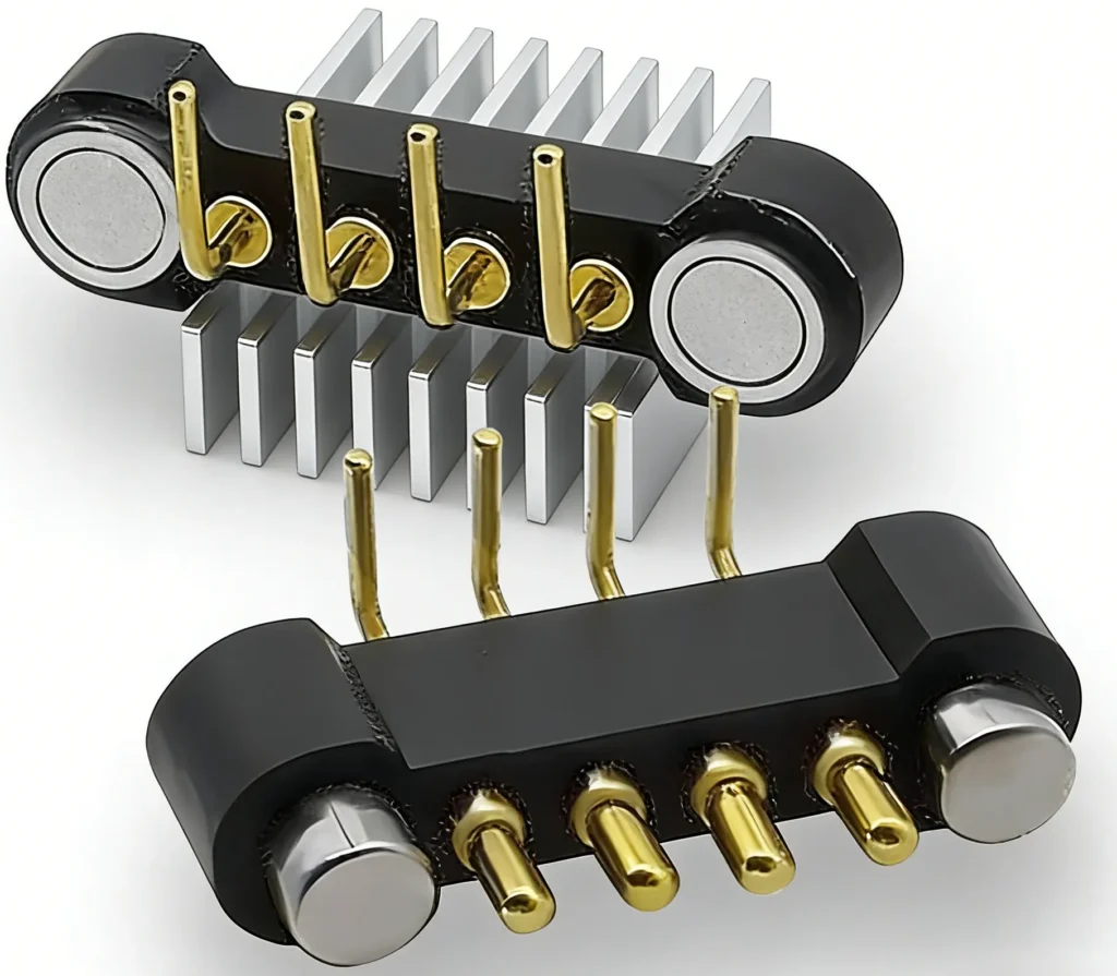 Smart wearables charging via magnetic pogo pins – effortless one-touch connection