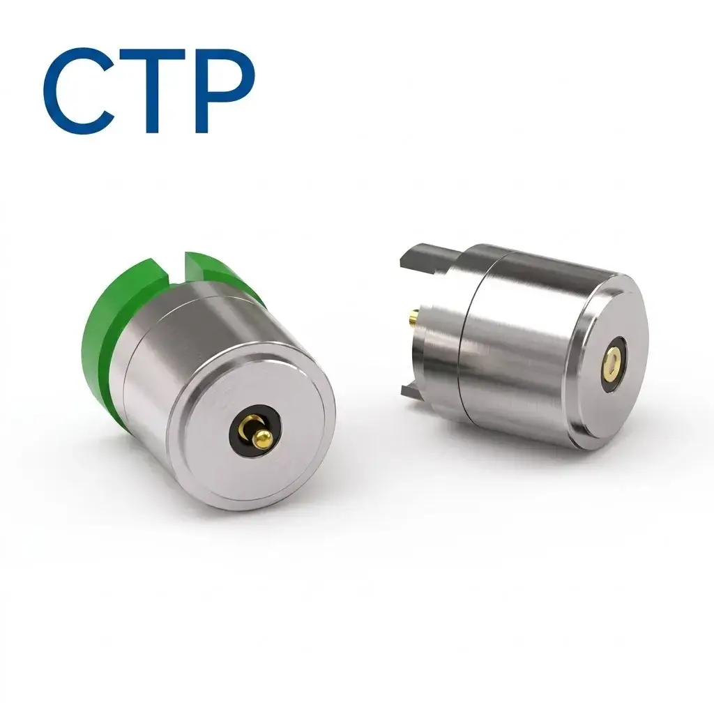 1 pin high current magnetic pogo pin connector
