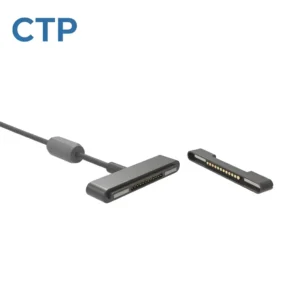 12 pin custom magnetic cable connector delivering 12V 2A power with anti-corrosion protection for industrial tablets.