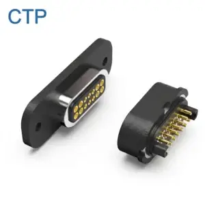 14 pin industrial magnetic pogo pin connector