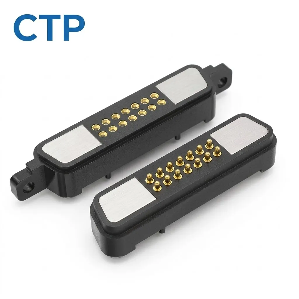 14 pin magnetic pogo pin connector