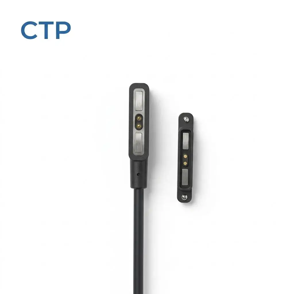 CTP 2 Pin magnetic cable connector and charge cable for smart devices