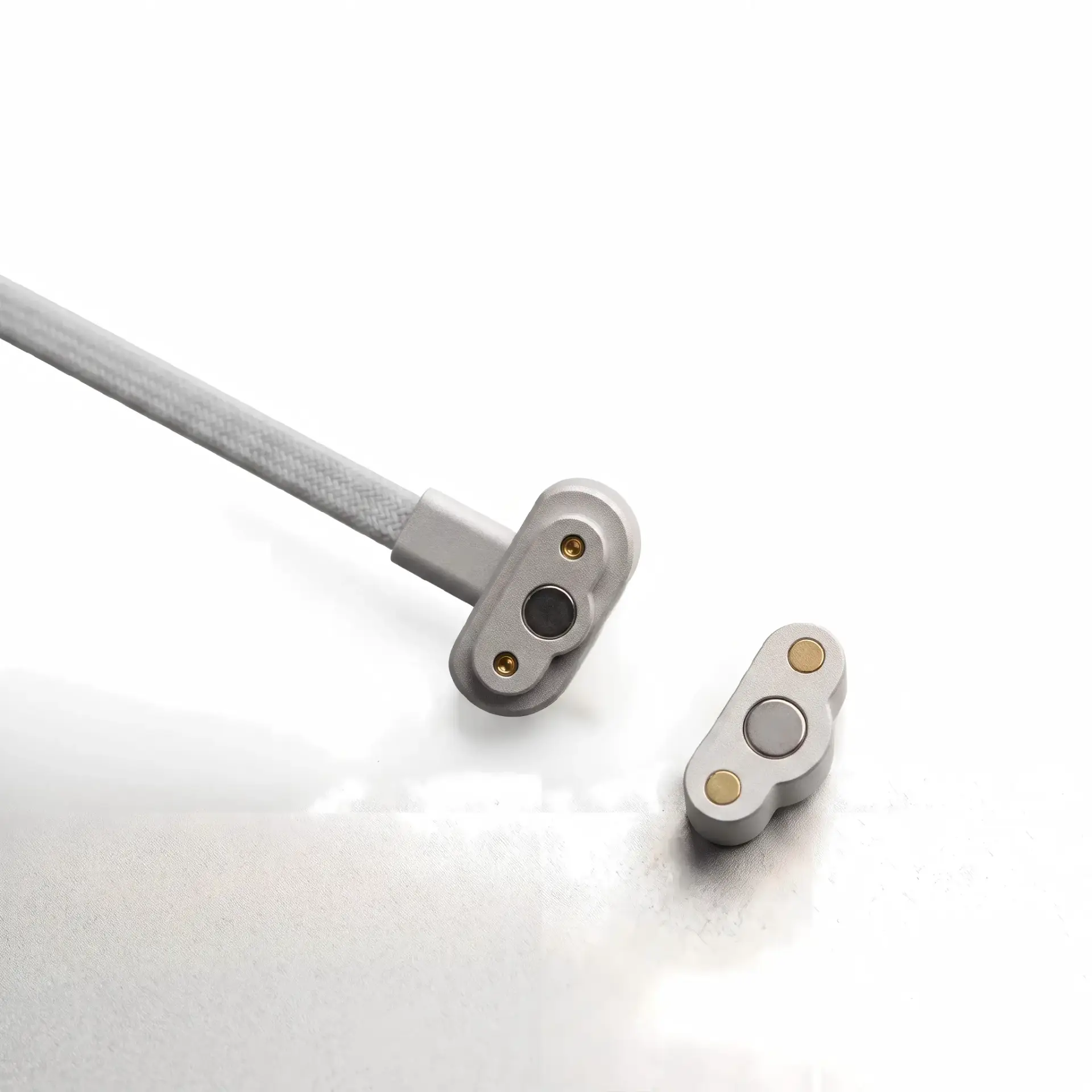 2-Pin male and female magnetic pogo pin connector with thick gold plating