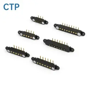3-8 pin male female magnetic pogo pin connector