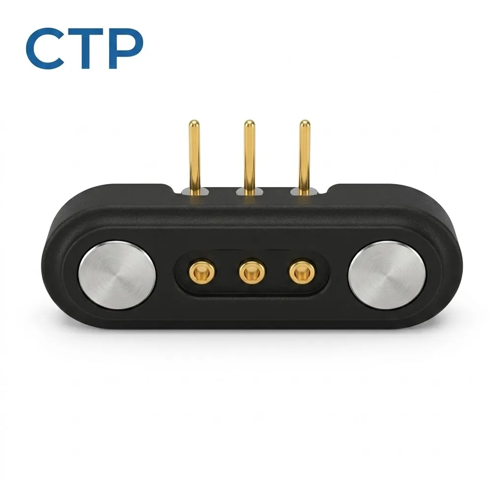 3 pin magnetic pogo pin connector