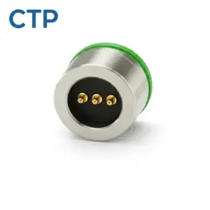 3 pin round magnetic pogo pin connector