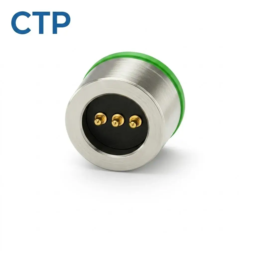 3 pin round magnetic pogo pin connector