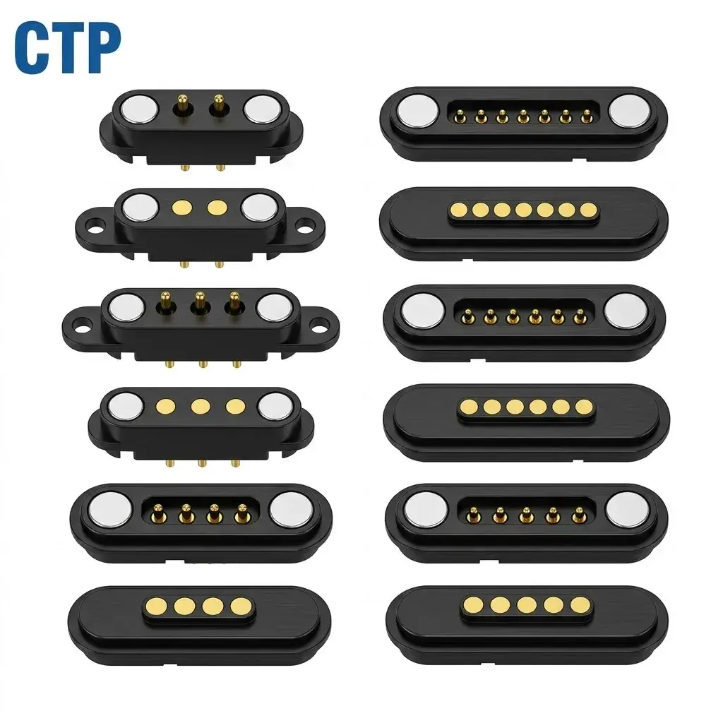 multi function magnetic pogo pin connector