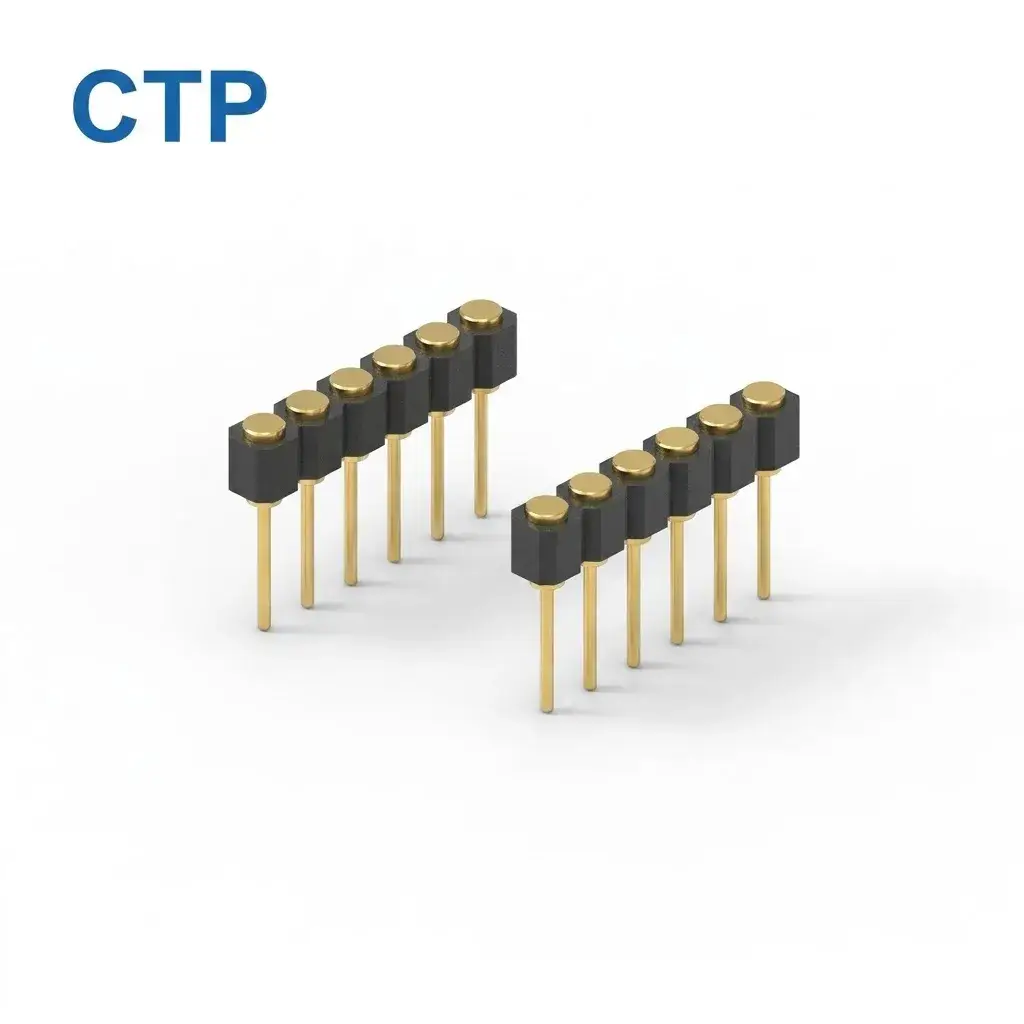Premium 6 pin female through hole connector 2.54mm pitch CTP