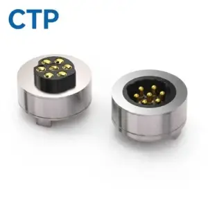 7 pin round magnetic pogo pin connector