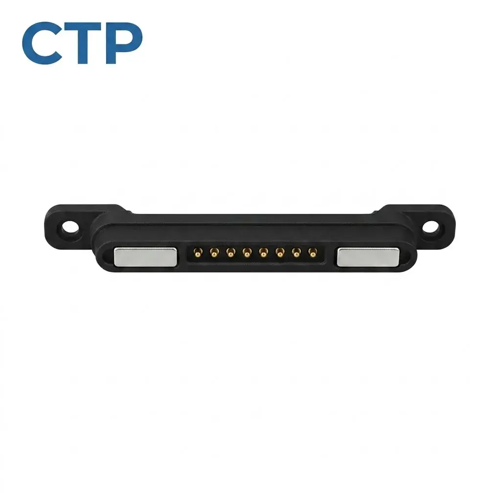 8 pin magnetic pogo pin connector