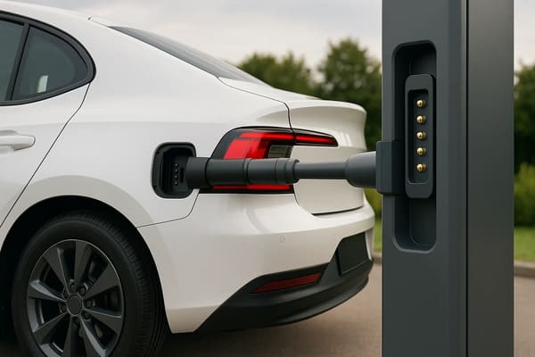 EV automatically docking with pogo pin charger