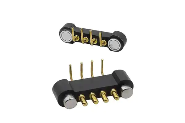 Bendable 4 Pin Magnetic Pogo Pin Connector