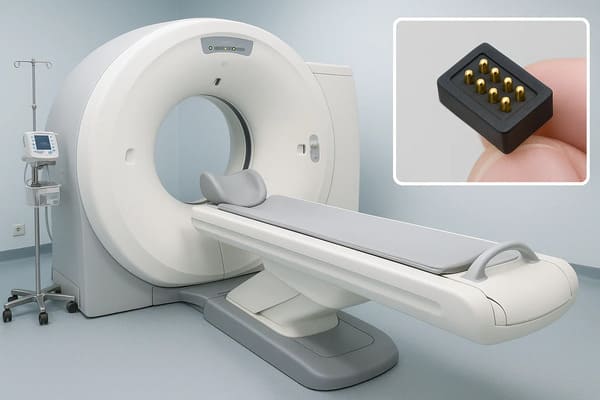 Precision pogo pin connectors for medical devices