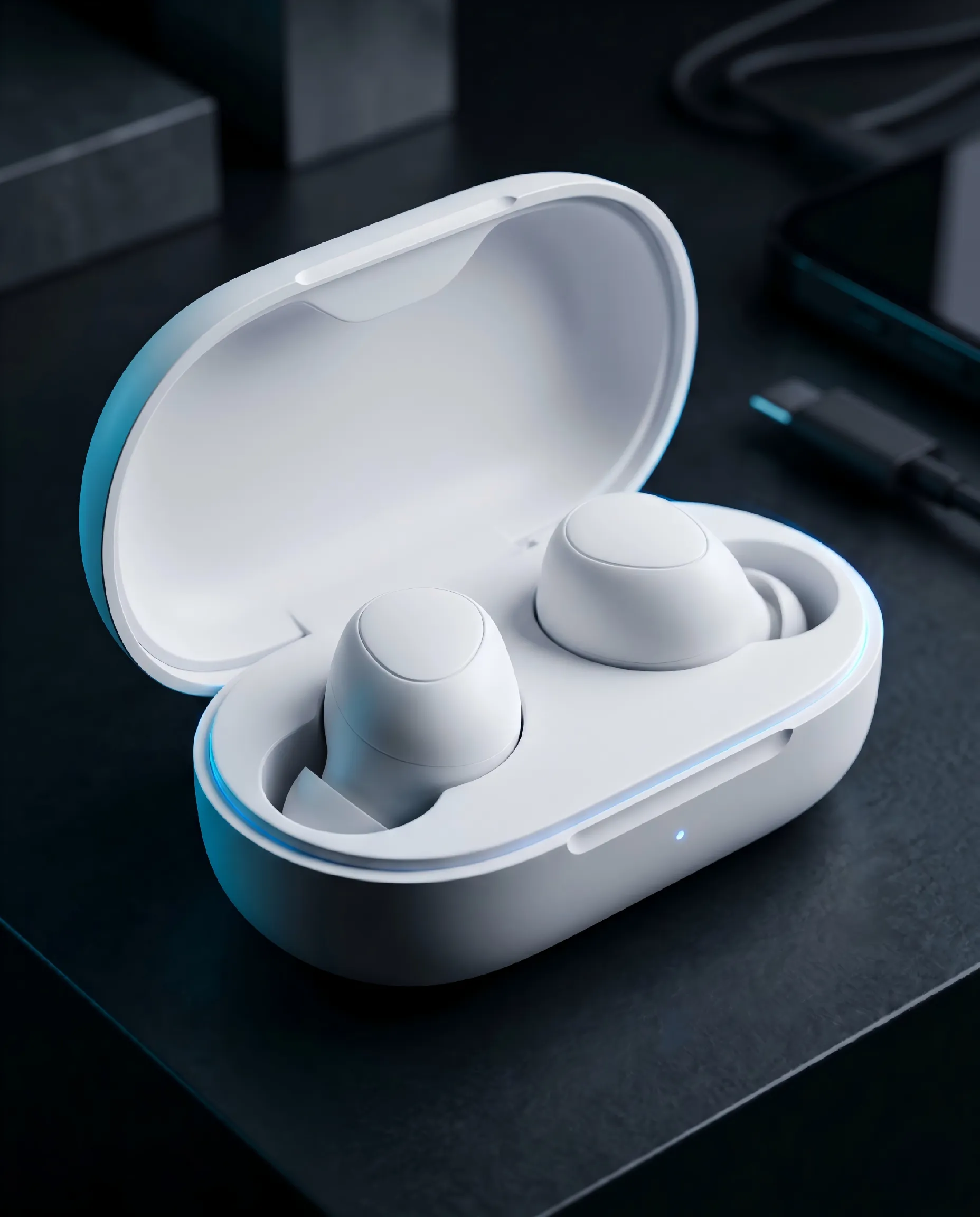Magnetic charging pins for TWS earbuds