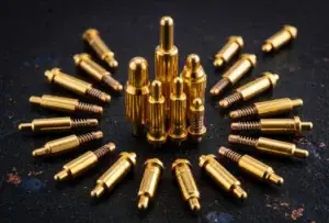 Spring-loaded pogo pin samples for cross-reference evaluation
