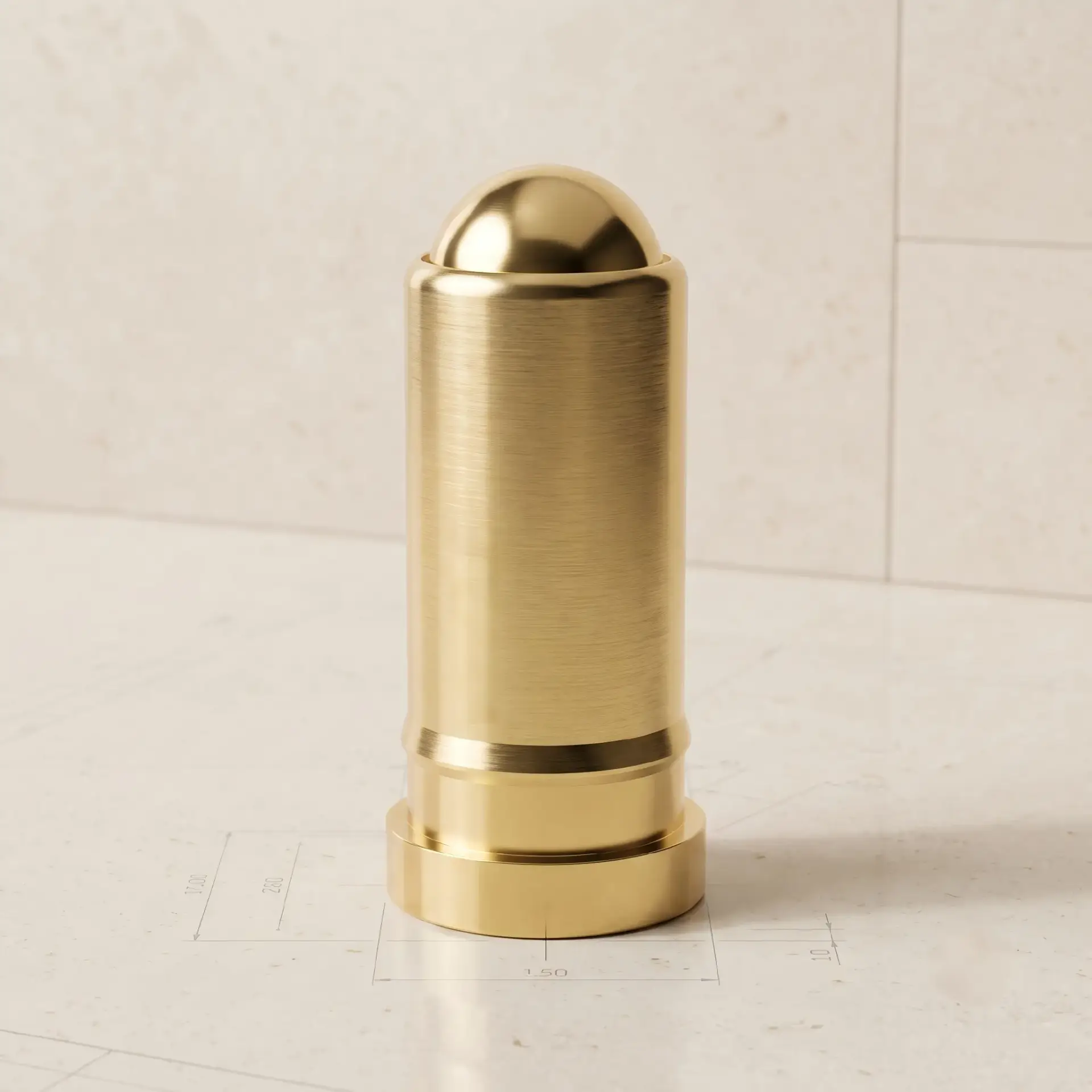 Omni-directional spring-loaded contact with spherical plunger.