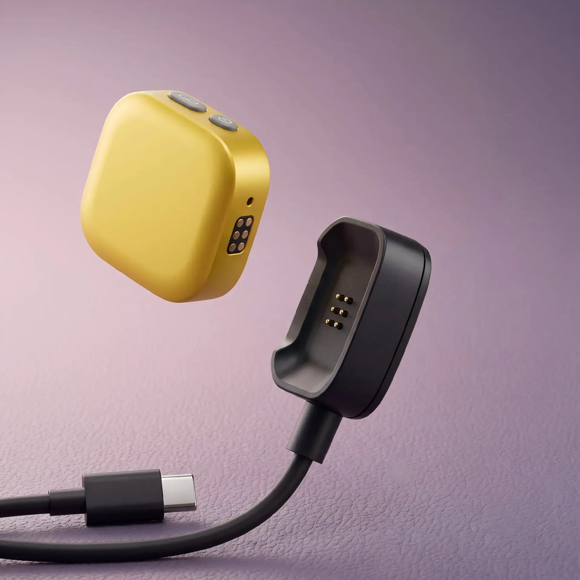 Custom 6-pin magnetic pogo pin charging and data cable for mini microphones