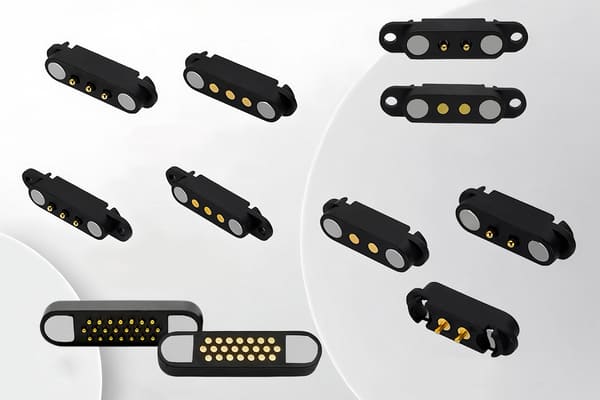 Custom magnetic pogo pin connector