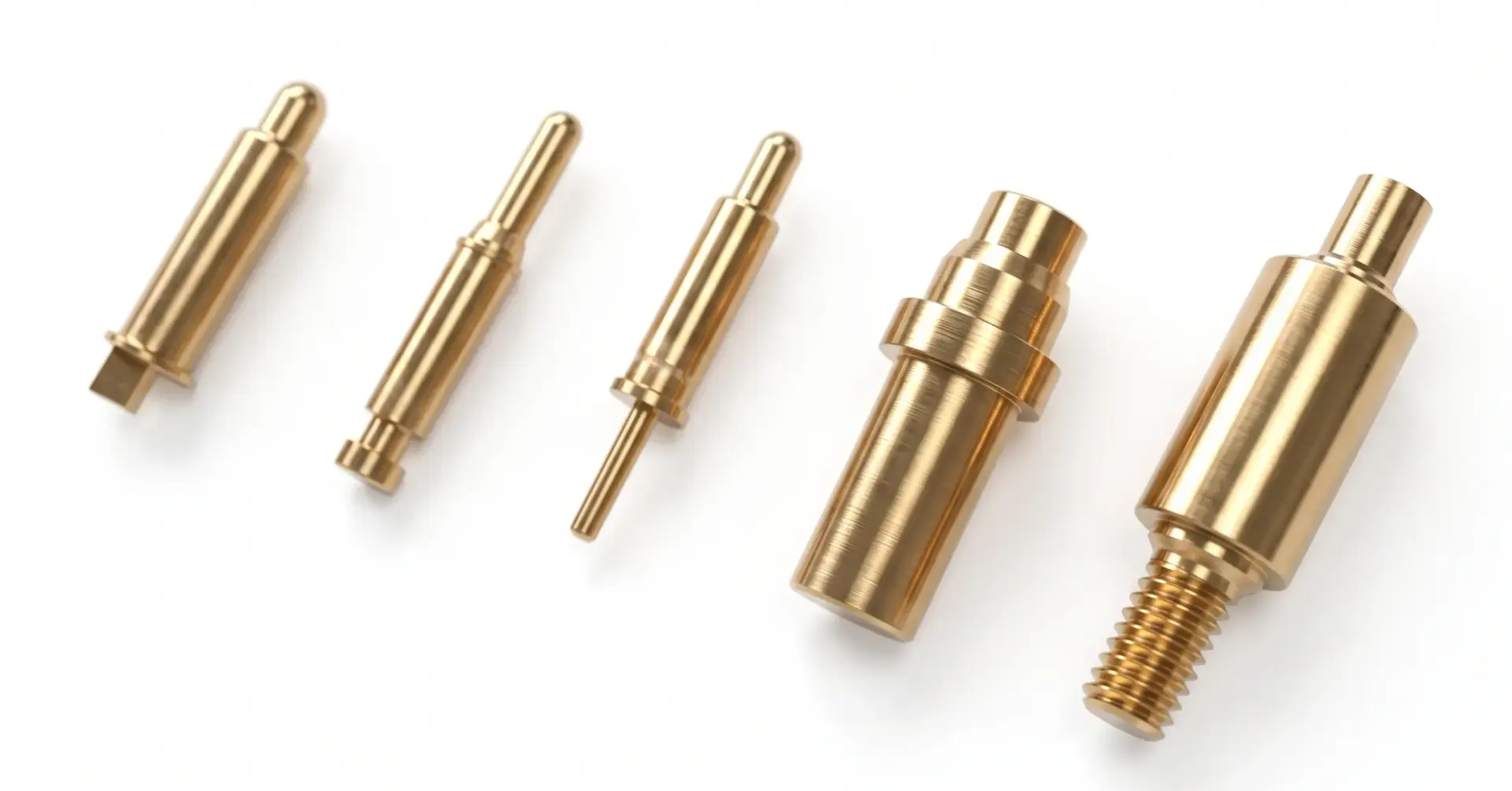 Comprehensive range of custom pogo pin connector types for PCB integration