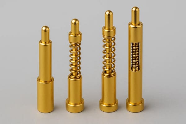 Custom spring loaded pin designs