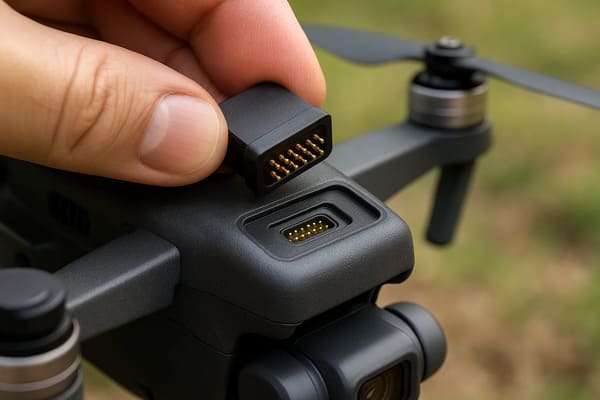 spring loaded pin connector for drones