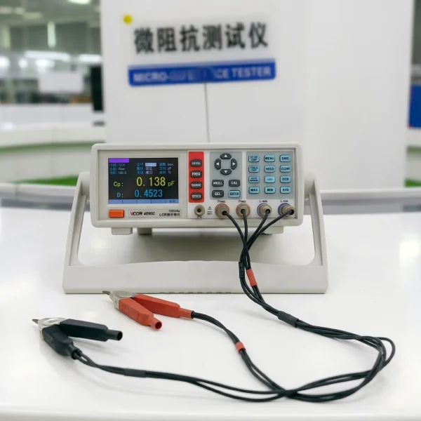 dynamic-contact-resistance-impedance-oscilloscope-test An oscilloscope screen displaying waveforms from a dynamic contact resistance and impedance test on an electronic connector.