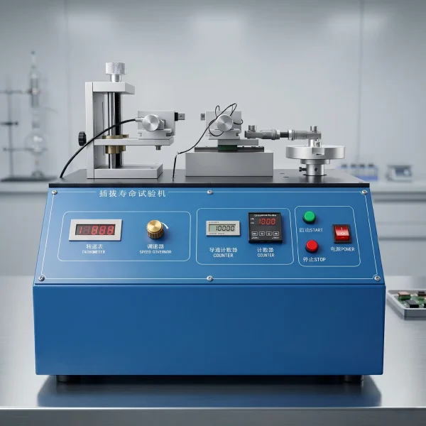 pogo-pin-lifecycle-mating-cycles-test Microscopic view of precision Pogo pin contacts undergoing durability engagement during a life-cycle test at Shenzhen Yongtan facility.
