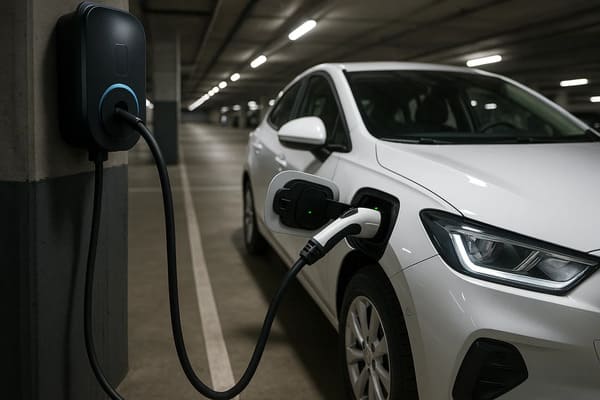 pogo pin EV charging in underground garage