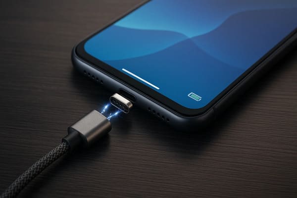 magnetic charging cable in smartphone