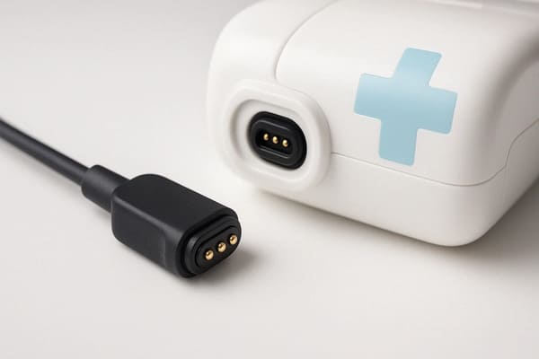 spring loaded pin connector application in medical devices