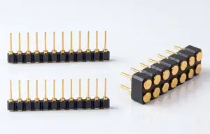 Multi contact pogo pin connector assemblies
