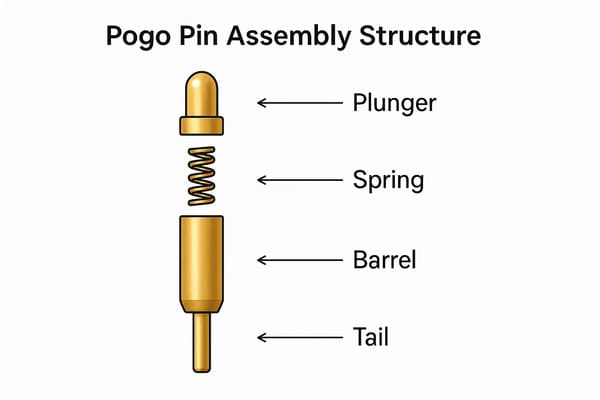 Close-up of Pogo Pin Assembly Structure