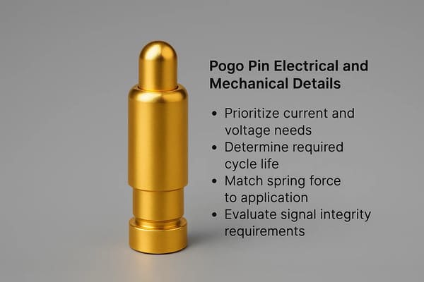 Electrical and Mechanical Details for Pogo Pins