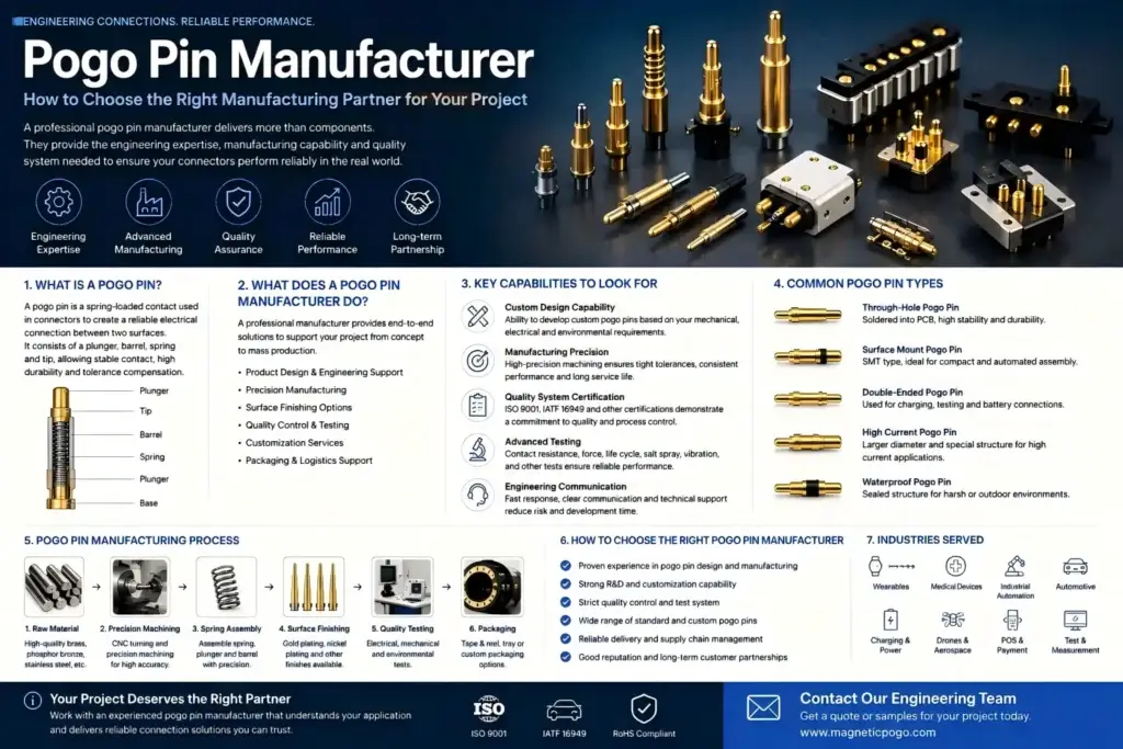 pogo pin manufacturer custom development workflow from engineering drawing to production validation