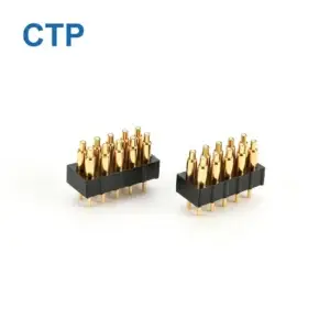 Premium 2.0mm DIP double row 10 pin spring pogo pin connector delivering stable 12V 3A power and 100,000 cycles durability for PCB assembly