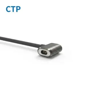 Premium 2 pin magnetic charging cable delivering 12V 1A power with anti-corrosion protection for smart watches, manufactured by leading factory CTP with over 15 years experience.