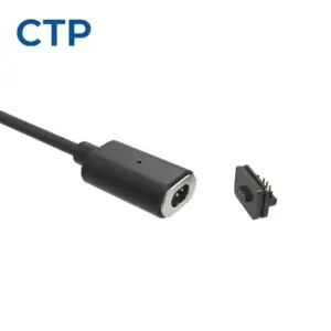 Premium 3 pin magnetic cable usb connector delivering 5V 1A power with 0.4N magnetic force for smart watches.
