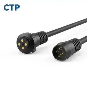 Premium 4 pin cable connector adapter for converter delivering 12V 1A power with anti-corrosion protection, manufactured by leading factory CTP.