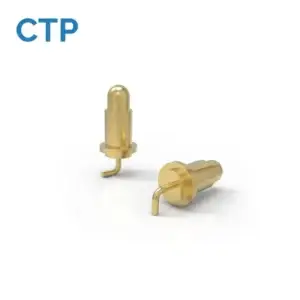 Premium high current right angle pogo pin delivering 12V 5A power with up to 1,000,000 cycles lifespan, manufactured by CTP.