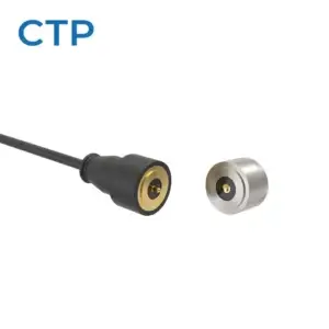 Premium magnetic USB charging connector delivering 12V 2A fast charge with 3N non-degaussing force, manufactured by leading factory CTP with over 15 years experience.