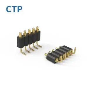 Premium spring loaded pogo pin right angle pcb connector delivering stable 5A power and 20,000 cycles durability for space-saving assembly