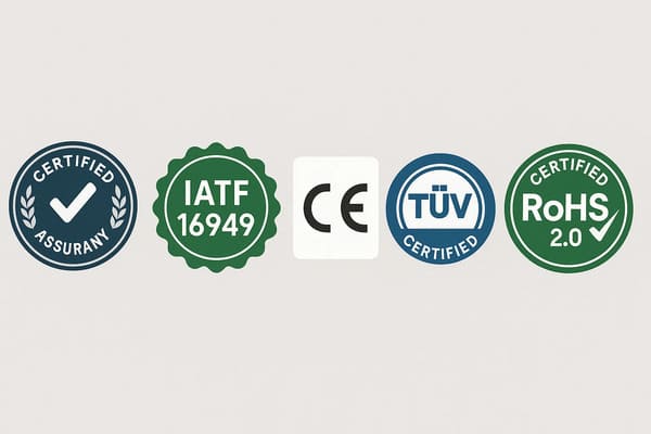 Certification badges for quality assurance