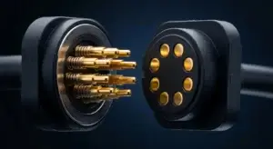 Custom spring-loaded magnetic pogo pin connector with IP68 waterproof design by CTP