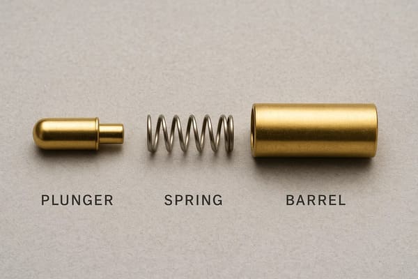Close-up of pogo pin structure
