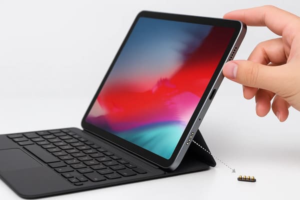 Spring-Loaded Pin Connector in Tablet Computer