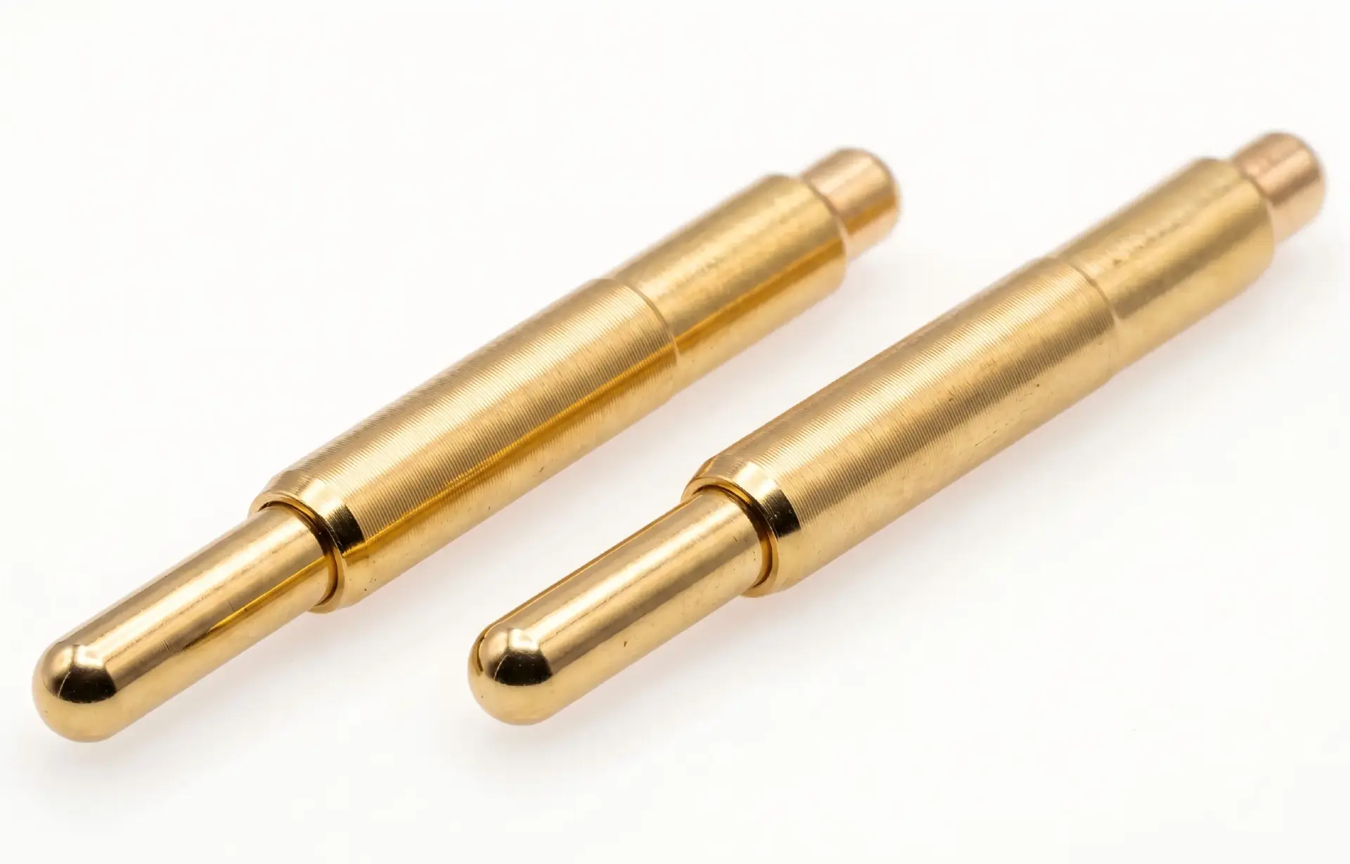 Through hole DIP pogo pins featuring tail pins for secure PCB wave soldering and strong mechanical mounting.
